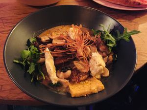 Mushroom and polenta bowl  at Good Love in St Kilda