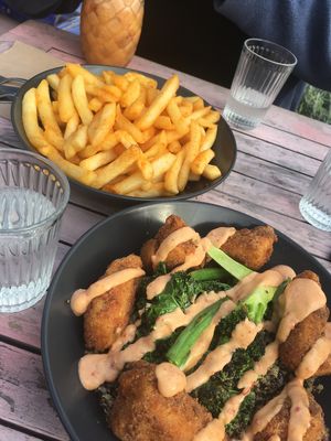 Fries & Kfc chicken bowl! at Good Love in St Kilda