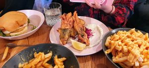 Burger, fish and chips and poutine at Good Love in St Kilda