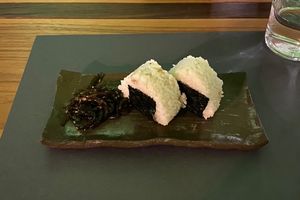 Vegan onigiri at MaRamen in Padua
