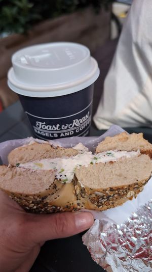  at Toast & Roast Bagels and Coffee in Astoria