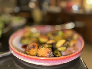 Scrumptious Brussels sprouts   at The Juniper Bistro in Banff