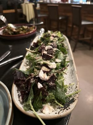 Beet root salad with  the vegan feta   at The Juniper Bistro in Banff