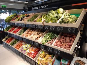 Vegetables area at My Auchan - Columbano Bordalo Pinheiro in Lisbon