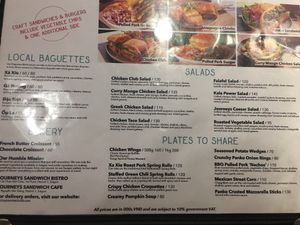 Menu 2 at Journeys Sandwich Cafe in Ho Chi Minh City