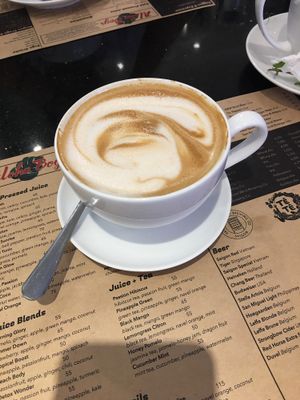 Cappuccino with almond milk at Journeys Sandwich Cafe in Ho Chi Minh City