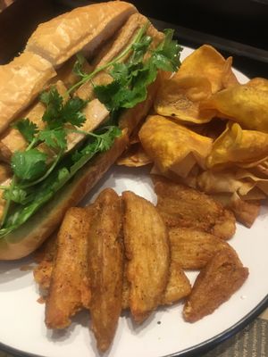 Lemongrass tofu sandwich  at Journeys Sandwich Cafe in Ho Chi Minh City