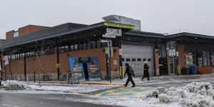 Exterior in December at Marché Jean-Talon in Montreal