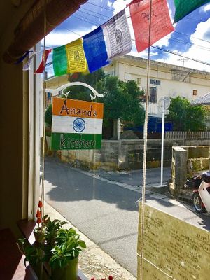 From inside at Ananda Kitchen in Ishigaki