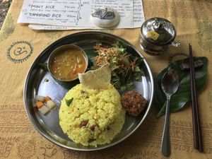 Curry et riz lemon at Ananda Kitchen in Ishigaki