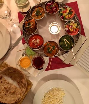 Vegan thali for two people at Ganesha in Landsberg Am Lech