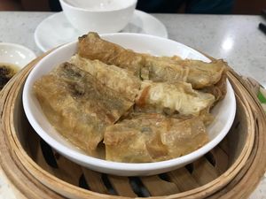 steamed bean curd roll at Soiut Kong Veggie Cuisine in Macau