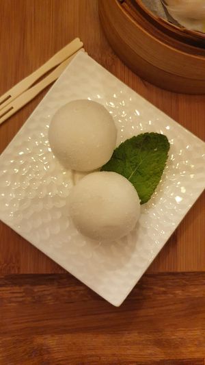 Frozen coconut mochi at Chez Ann in Paris