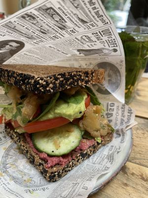 Extra veganiza sandwich  #Veganuary at Livin Room in Maastricht