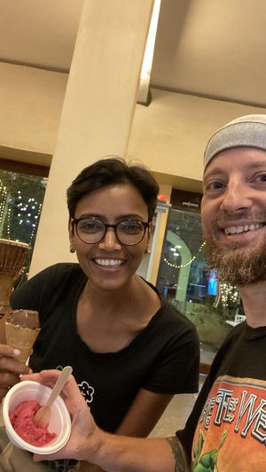 Vegan cone or bowl  at Gelato Factory in Auroville