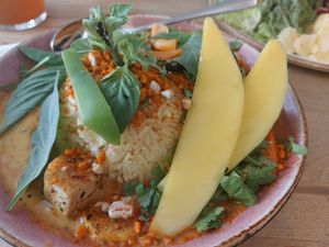 Curry, liebevoll dekoriert und richtig lecker at Brettle in Ulm