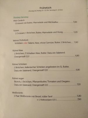 Breakfast items at Brettle in Ulm