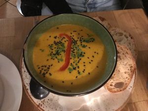 Karotte-Ingwer-Suppe at Brettle in Ulm