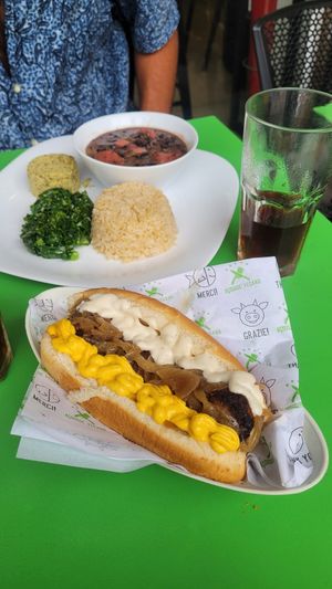 Vegan Hotdog and Feijoada at Açougue Vegano - Ipanema in Rio De Janeiro