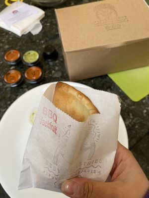 Sauces, napkins errythang at Jessy's Pastries in Westbury