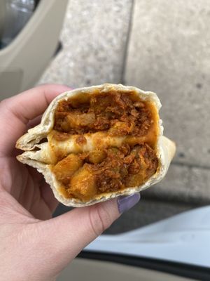 soy chorizo + plantain at Jessy's Pastries in Westbury
