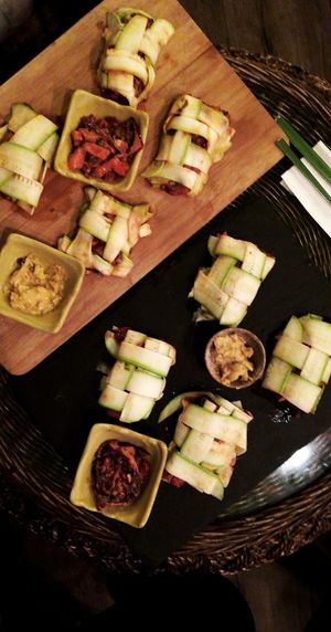 Zucchini rolls at Marquage Coffee in Istanbul