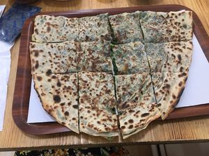 Spinach/spring onion Gözleme  at Bütme Evi in Istanbul