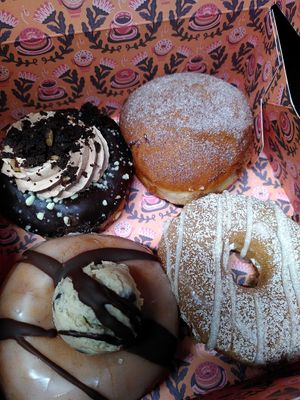 Chocolate Fudge Brownie, Vego, Cookie Dough, Chai Spice at Brammibal's Donuts - Potsdamer Platz in Berlin