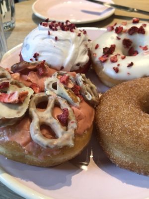 Amaaazing donuts! Get the red velvet special, if you can!  at Brammibal's Donuts - Potsdamer Platz in Berlin