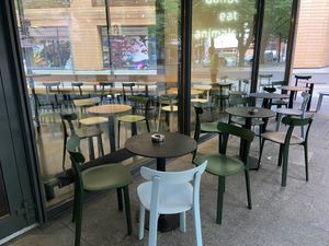 Seatings  at Brammibal's Donuts - Potsdamer Platz in Berlin