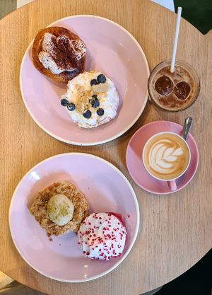 ☕️🍩🍫🫐🌱😊👍 at Brammibal's Donuts - Potsdamer Platz in Berlin