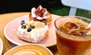 ☕️🍩🍫🫐🌱😊👍 at Brammibal's Donuts - Potsdamer Platz in Berlin