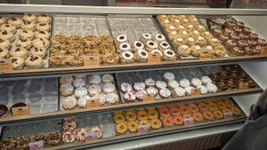 Donutauswahl at Brammibal's Donuts - Potsdamer Platz in Berlin