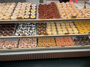 Donut counter  at Brammibal's Donuts - Potsdamer Platz in Berlin
