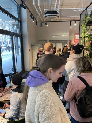 Long queue!  at Brammibal's Donuts - Potsdamer Platz in Berlin