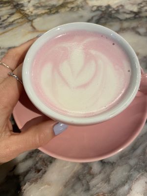 Rose oat latte  at Brammibal's Donuts - Potsdamer Platz in Berlin