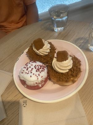 Red Velvet and 2 Biscoff Donuts  at Brammibal's Donuts - Potsdamer Platz in Berlin