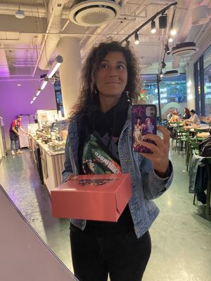 Happy me!  at Brammibal's Donuts - Potsdamer Platz in Berlin