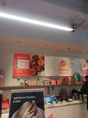 The menu at Brammibal's Donuts - Potsdamer Platz in Berlin