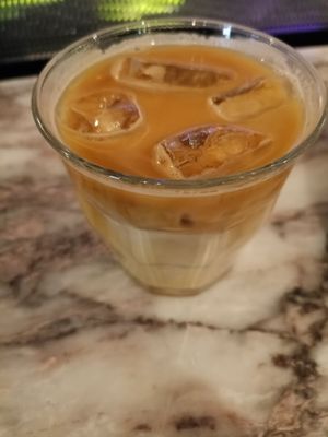 Iced oat latte at Brammibal's Donuts - Potsdamer Platz in Berlin