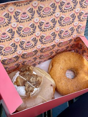 French toast donut & cinnamon sugar at Brammibal's Donuts - Potsdamer Platz in Berlin