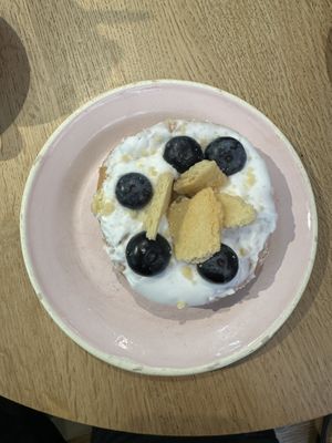 Blueberry cheesecake doghnut.  at Brammibal's Donuts - Potsdamer Platz in Berlin