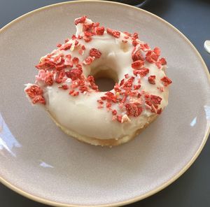 Strawberry sprinkle donut  at Brammibal's Donuts - Potsdamer Platz in Berlin