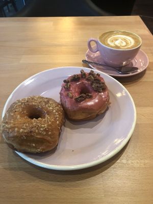 Salty hazelnut and sonething with pecan nuts.  at Brammibal's Donuts - Potsdamer Platz in Berlin