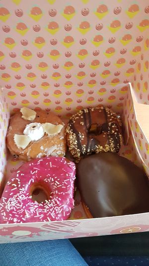 Hibiskus is my favourite! (Bottom left) at Brammibal's Donuts - Potsdamer Platz in Berlin