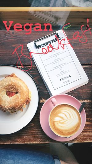 “Bacon and eggs” bagel.  at Brammibal's Donuts - Potsdamer Platz in Berlin