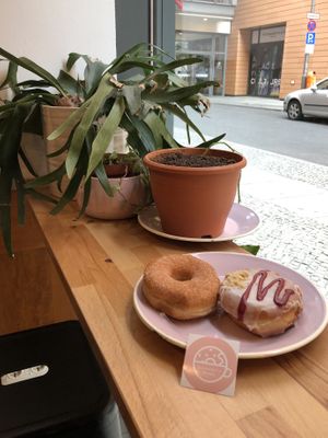 Blueberry pie and cinnamon sugar  at Brammibal's Donuts - Potsdamer Platz in Berlin