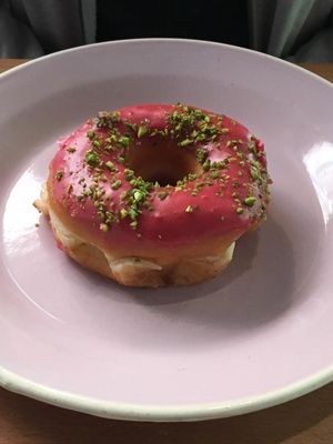 Raspberry pistachio  at Brammibal's Donuts - Potsdamer Platz in Berlin