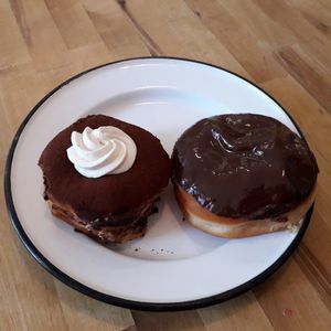 Boston cream and tiramisù at Brammibal's Donuts - Potsdamer Platz in Berlin
