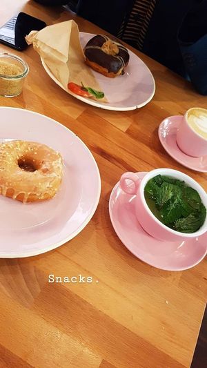 Donuts, tea and coffee at Brammibal's Donuts - Potsdamer Platz in Berlin